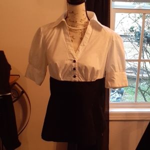 Black and white blouse